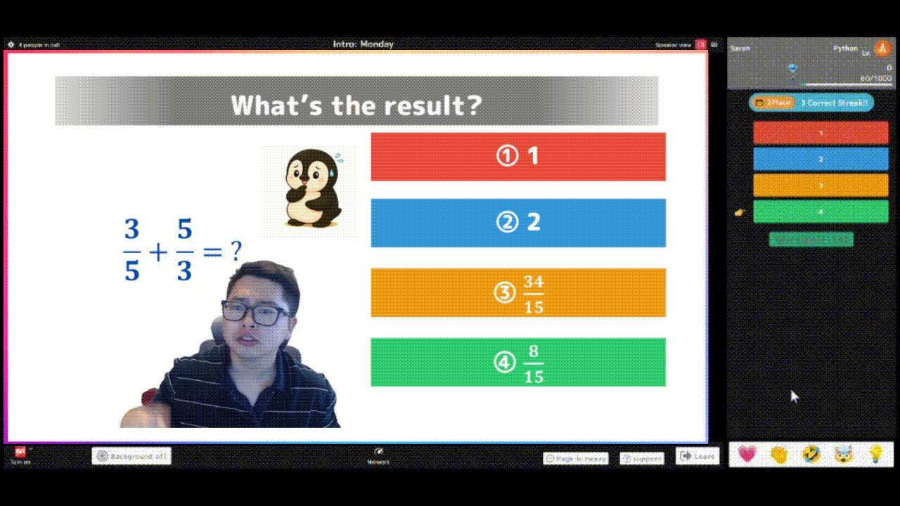 Interactive visual fraction learning for children